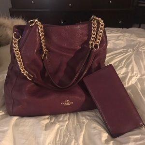 COACH EDIE BAG AND WALLET